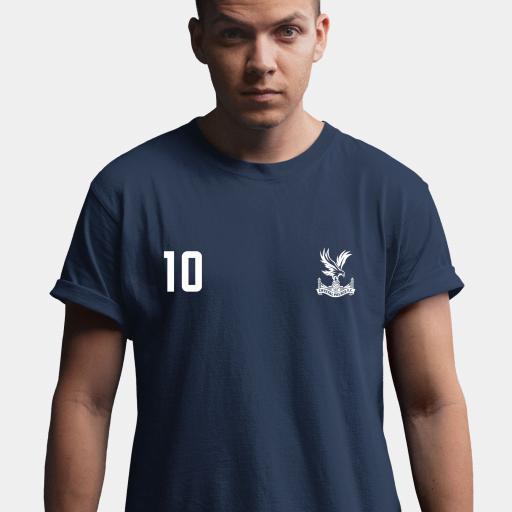 Crystal Palace FC Retro Men's T-Shirt - Navy